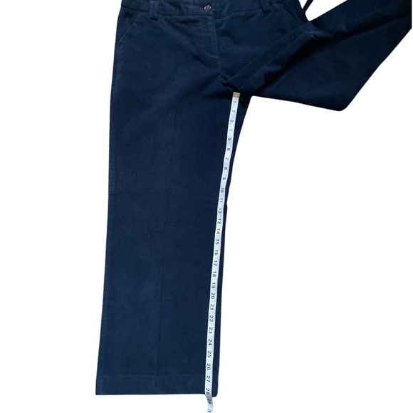 Garnet Hill Wide Leg Cropped Corduroy Pants Navy - Picture 11 of 12